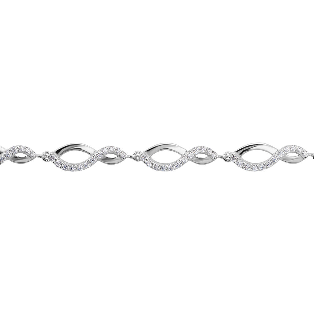 Damen Armband Silber 925 Zirkonia Wei&szlig; 0,51 ct