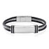 HENRY Herren ID Armband Edelstahl Bicolor Silber/Schwarz