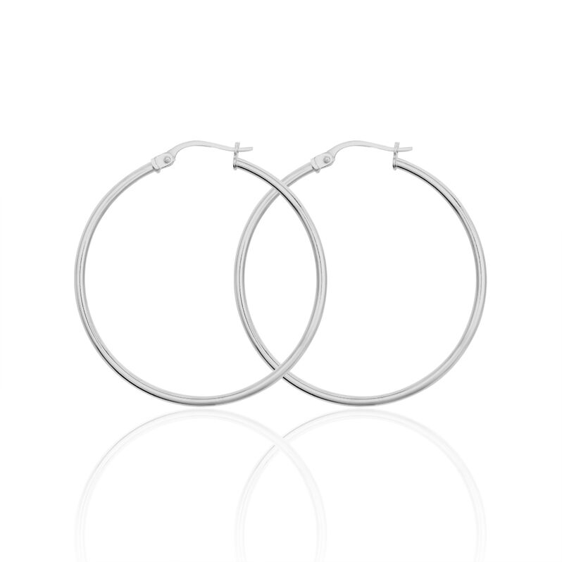 Damen Creolen Silber 925 B 2 mm - Creolen Damen | OROVIVO