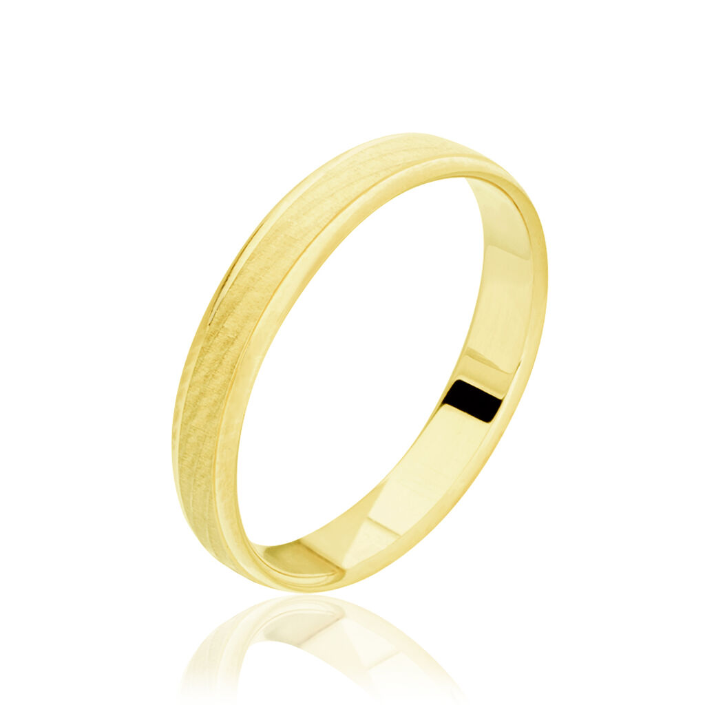 Alliance Fantaisie Sable Demi Jonc Classique Or Jaune -  Unisex | OROVIVO