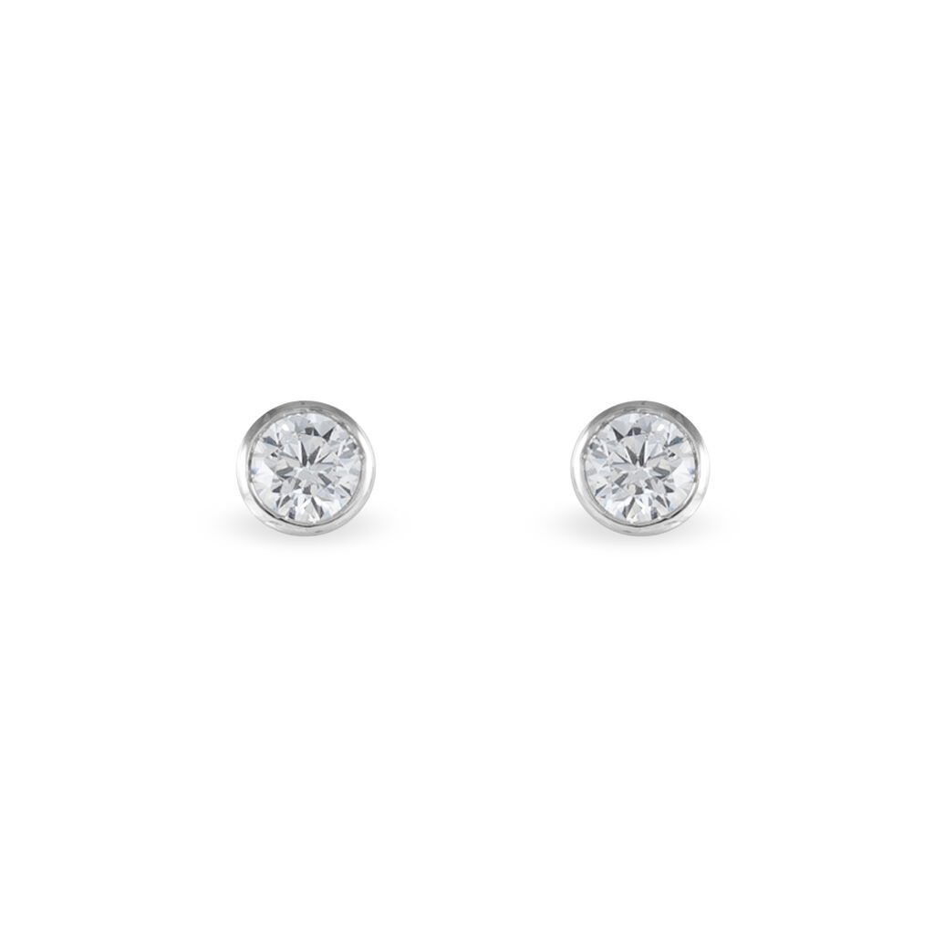 ELDA FASSUNG ZARGE Damen Ohrstecker Weißgold 375 (9 Karat) Zirkonia Weiß 0,88 ct - Ohrstecker Damen | OROVIVO