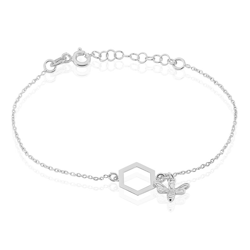 Bracelet Argent Rhodie Sitia Hexagone - Spannringe Damen | OROVIVO