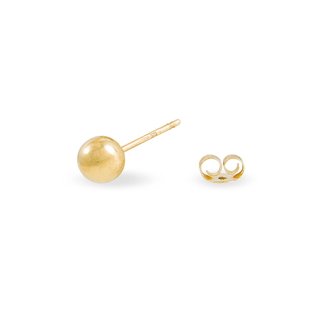Damen Ohrstecker Gold 375 Kugel 5mm - Ohrstecker Damen | OROVIVO