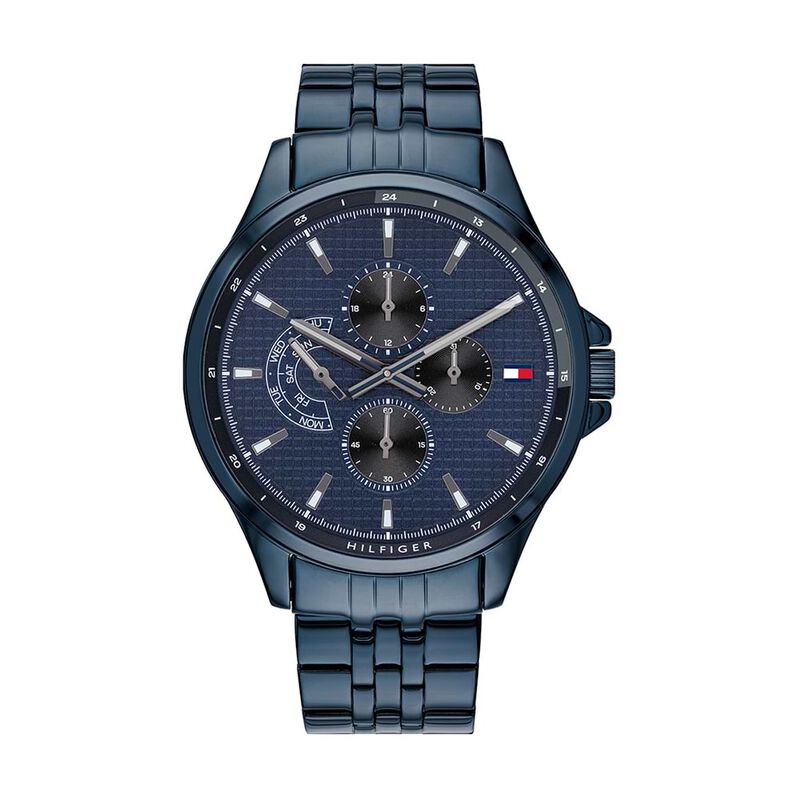 Orologio Multifunzione Uomo Tommy Hilfiger Shawn quadrante blu 1791618 - Spannringe Herren | OROVIVO
