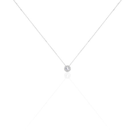 Damen Halskette Weißgold 375 Zirkonia - Halsketten Damen | OROVIVO