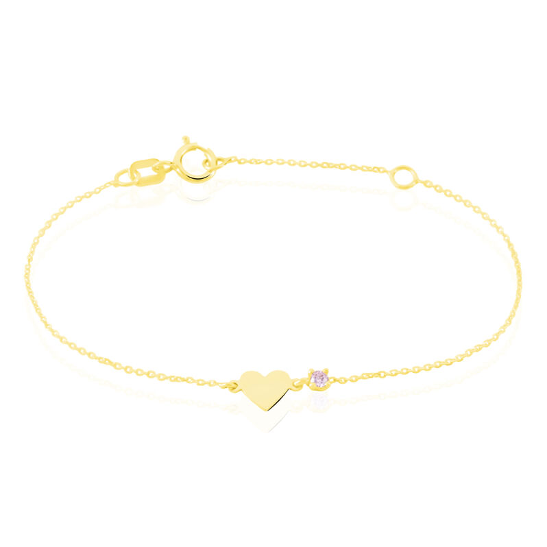 Bracelet Or Jaune Marie Lou Oxyde De Zirconium - Spannringe Kinder | OROVIVO