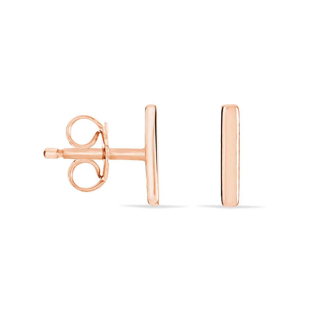 Damen Ohrstecker Silber 925 Rosé Vergoldet Strich - Ohrstecker Damen | OROVIVO