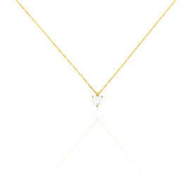 Damen Halskette Gold 375 Zirkonia Herz - Herzketten  | OROVIVO