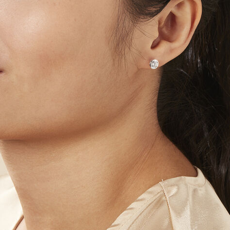 Damen Ohrstecker Weißgold 375 Zirkonia - Ohrstecker Damen | OROVIVO