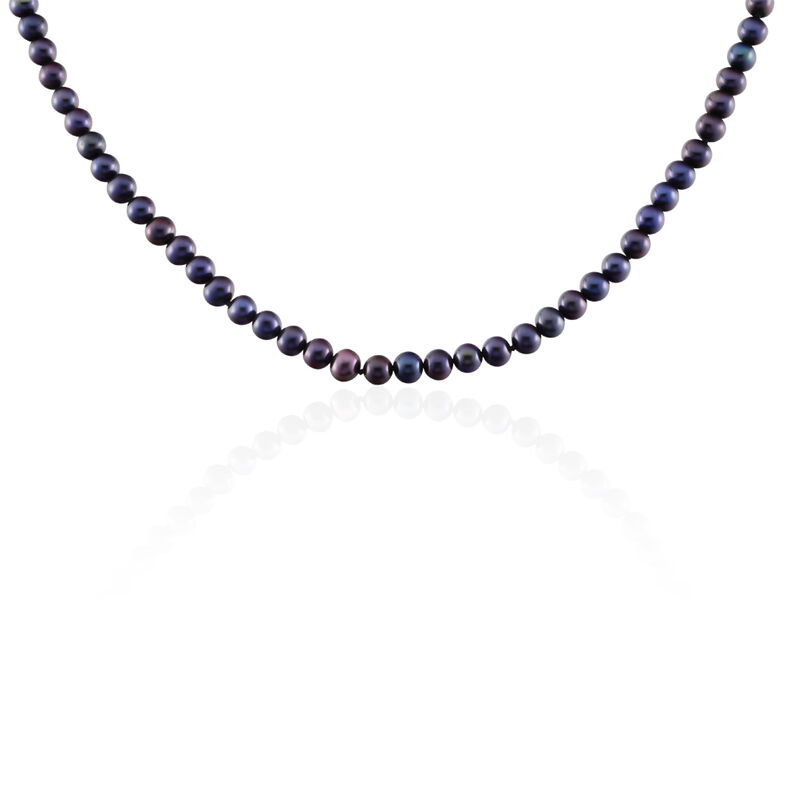 Collier Noire Or Jaune Perle De Culture - Spannringe Damen | OROVIVO