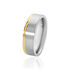 BOND Unisex Ring Edelstahl Bicolor Gold/Silber B 6 mm