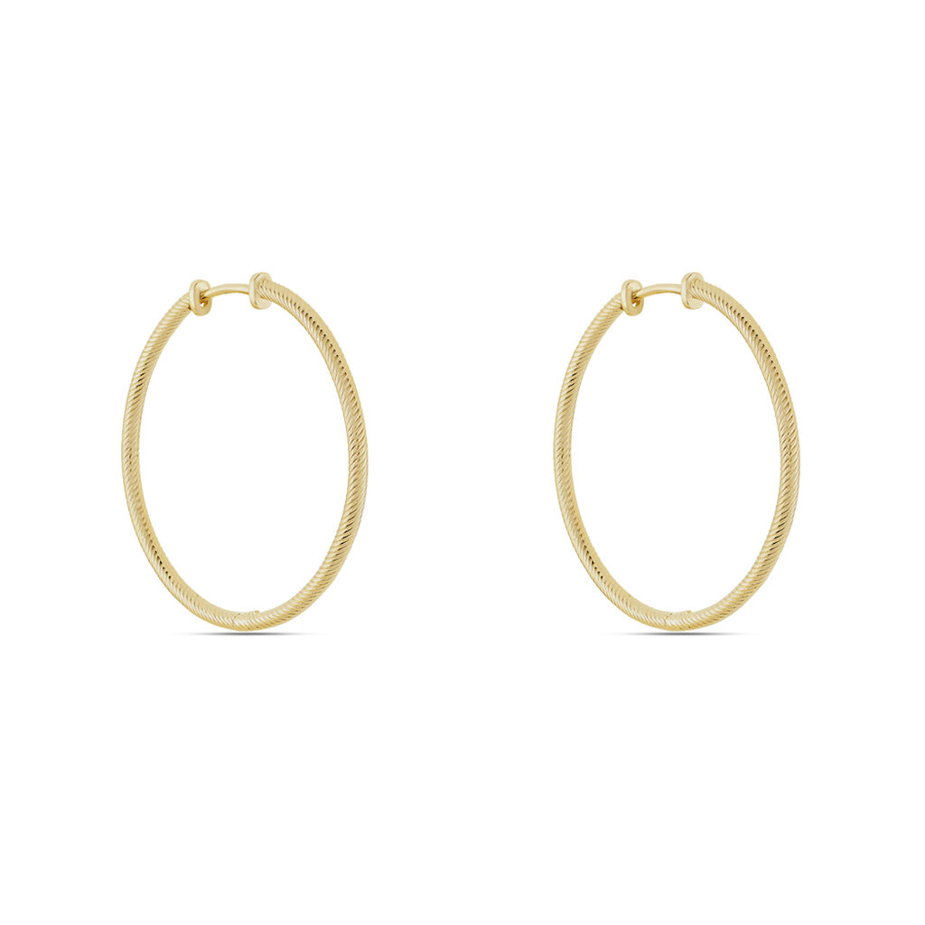 Damen Creolen Messing Gold plattiert - Creolen Damen | OROVIVO