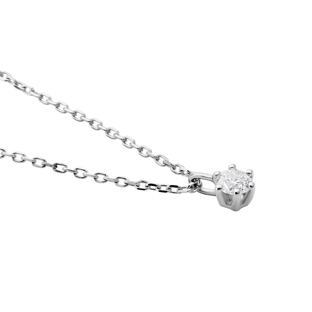 Damen Collier Weißgold 750 Diamant 0,16ct Monopoli - Halsketten Damen | OROVIVO