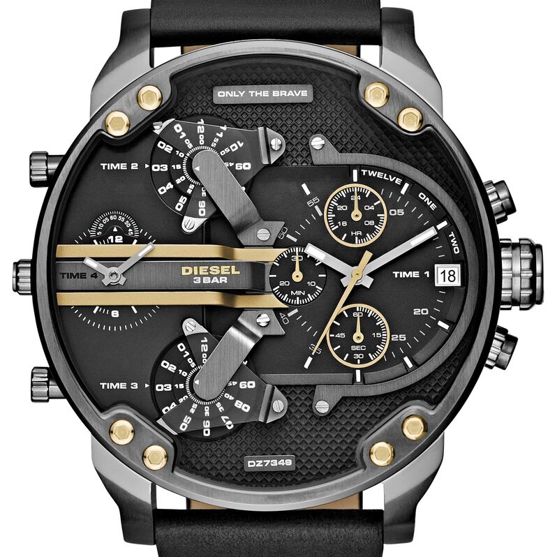 Orologio Multifunzione Uomo Diesel Mr Daddy quadrante nero DZ7348-RE21 - Spannringe Herren | OROVIVO