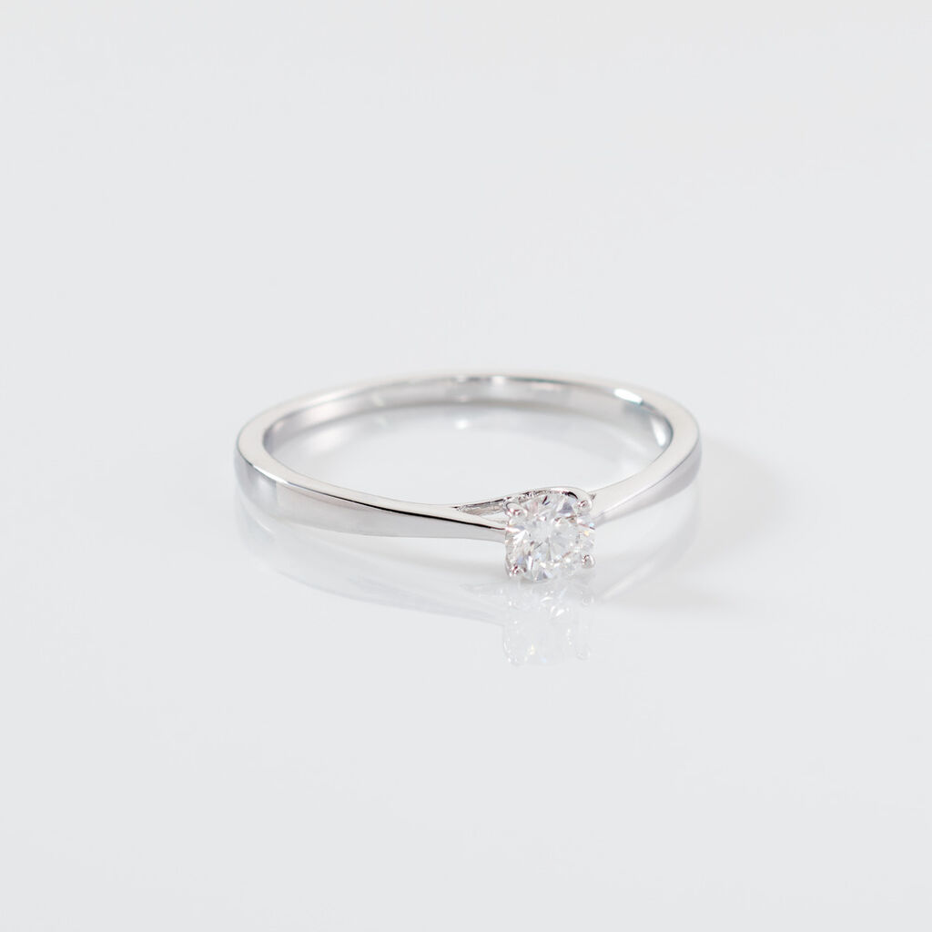 VICTORIA Damen Ring Wei&szlig;gold 585 (14 Karat) Diamant Wei&szlig; 0,26 ct