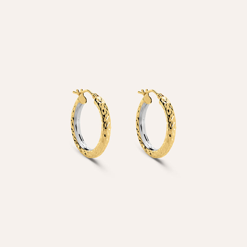 Orecchini A Cerchio Toujours Oro Bicolore - Spannringe Damen | OROVIVO