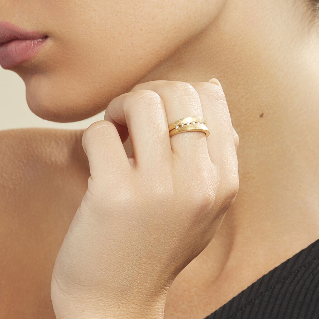 Damen Ring Gold 375 Diamant 0,07ct Clea 1  - Ringe mit Stein Damen | OROVIVO