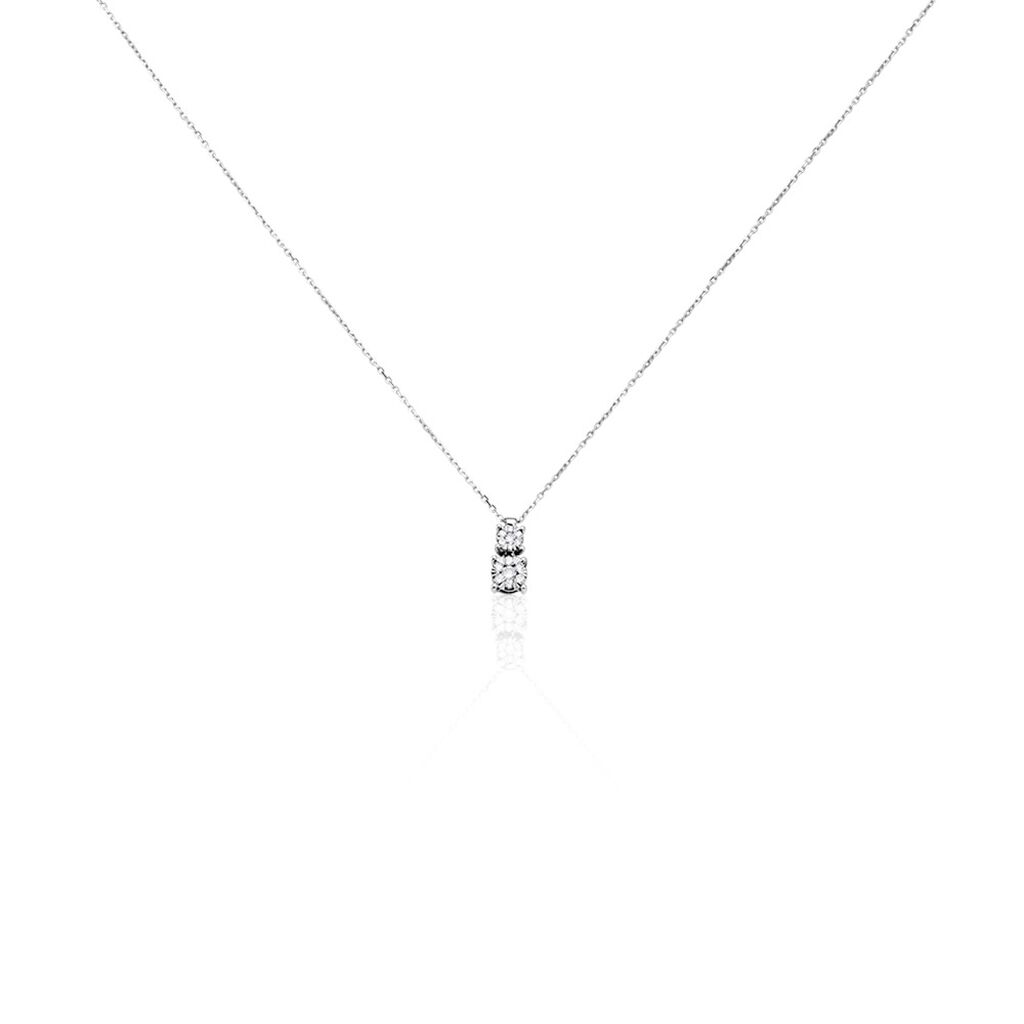Damen Collier Weißgold 750 Diamant 0,16ct Petali - Halsketten Damen | OROVIVO