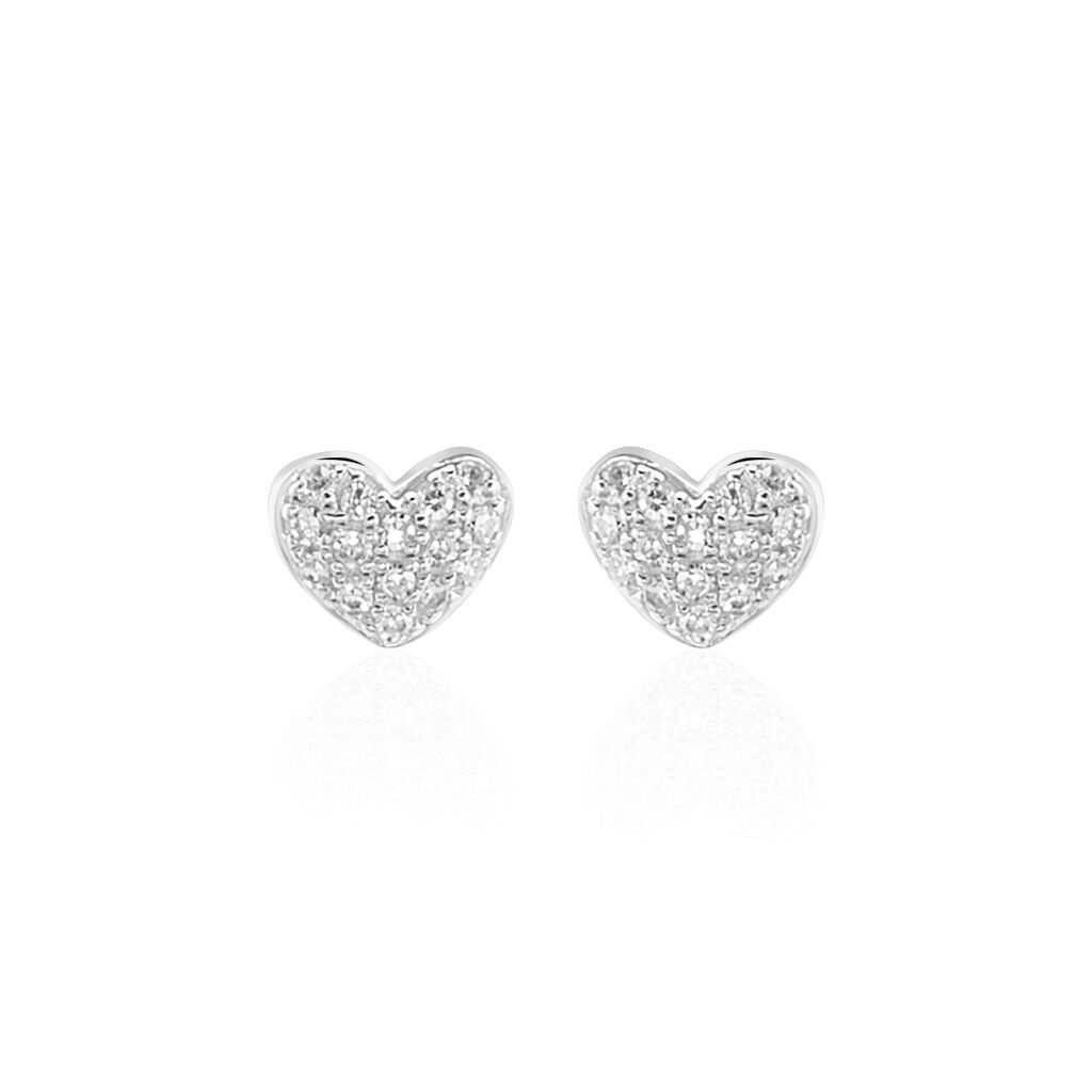 Boucles D'oreilles Or Weiss Dimitra Puce - Spannringe Damen | OROVIVO
