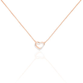 Damen Halskette Silber 925 Rosé Vergoldet Herz - Herzketten Damen | OROVIVO