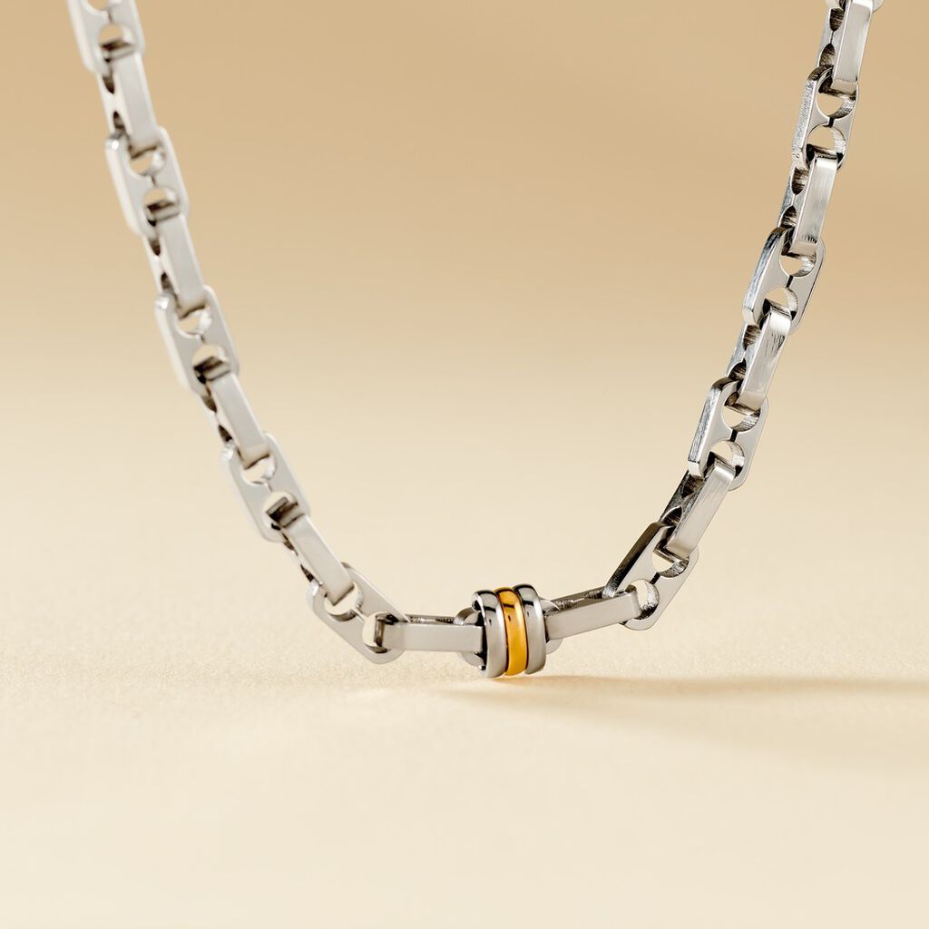 Collier Leandreae Or Acier Bicolore - Spannringe Herren | OROVIVO