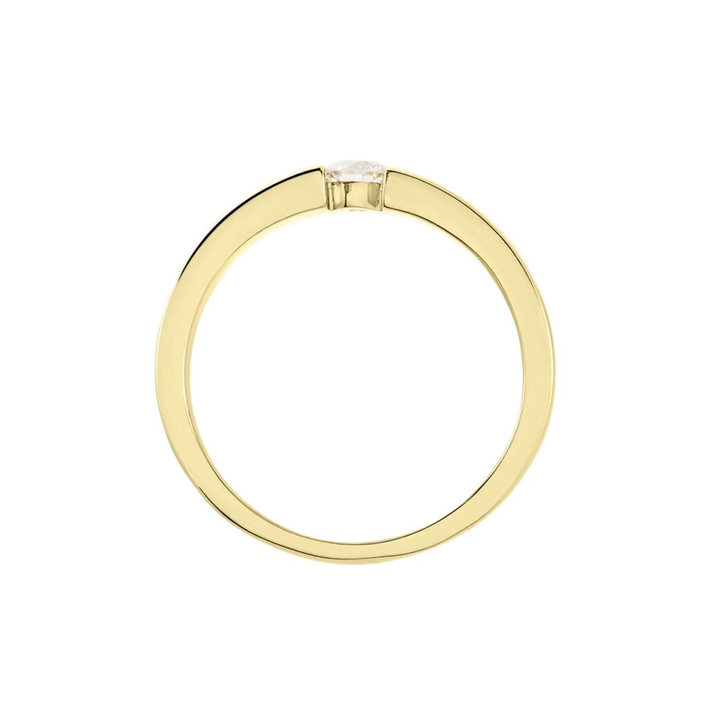 SEVILLE Damen Ring Gold 375 (9 Karat) Diamant Wei&szlig; 0,2 ct
