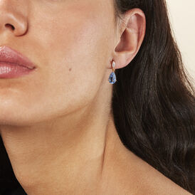 Damen Ohrringe Silber 925 vergoldet Stein Tropfen - Ohrhänger Damen | OROVIVO