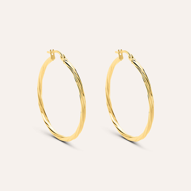 Orecchini A Cerchio Toujours Oro Giallo - Spannringe Damen | OROVIVO