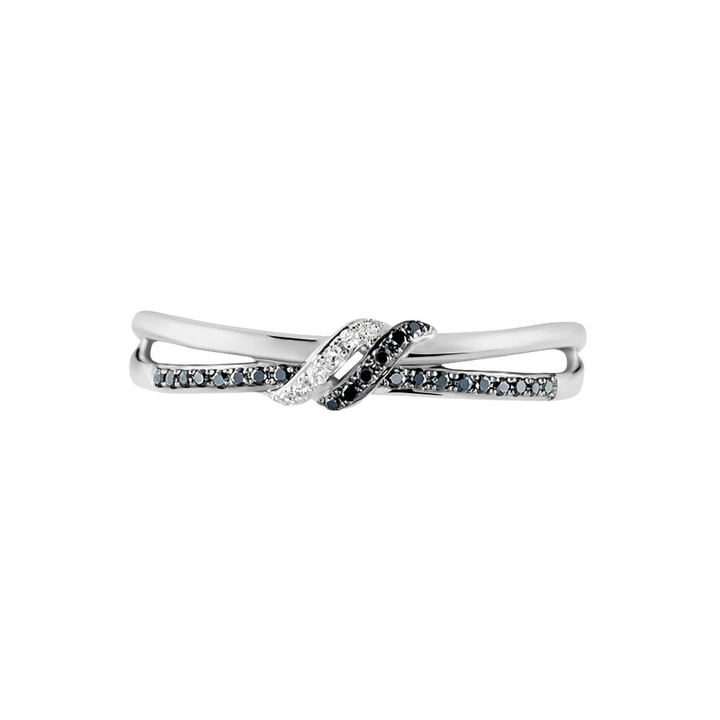 Damenring Weißgold 375 Diamant 0,02ct - Ringe mit Edelsteinen Damen | OROVIVO