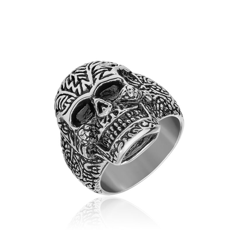 Bague Acier Weiss Et Noir Valentik - Spannringe Herren | OROVIVO