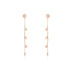 BRITTA 2 Damen Ohrringe Lang Silber rosevergoldet 925 Zirkonia Weiß