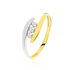 DELPHINE Damen Ring Gold Bicolor 375 (9 Karat) Diamant Wei&szlig; 0,03 ct