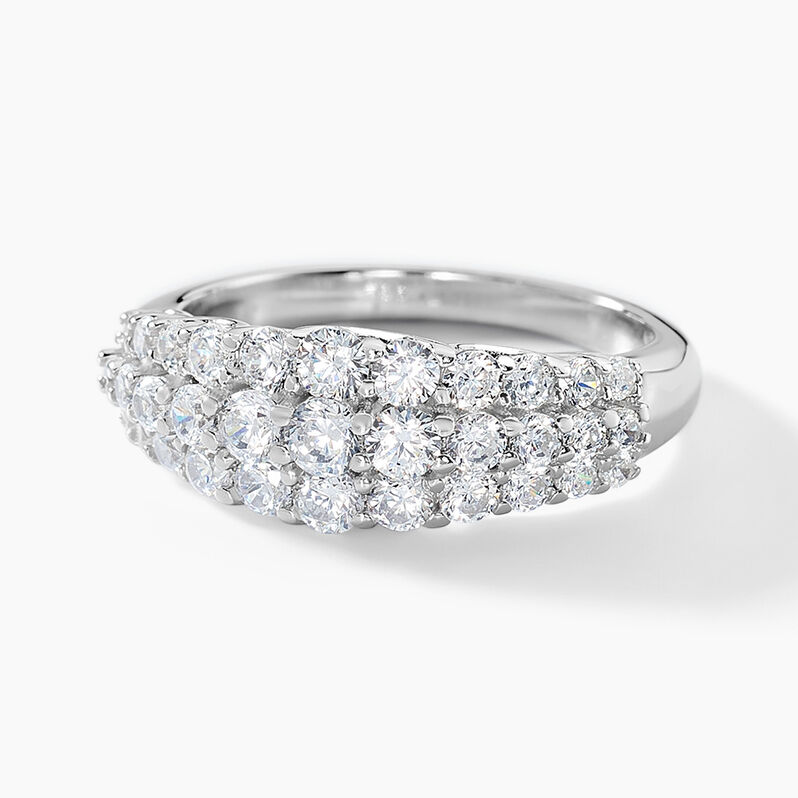 Bague Faustine Argent Weiss Oxyde De Zirconium - Spannringe Damen | OROVIVO