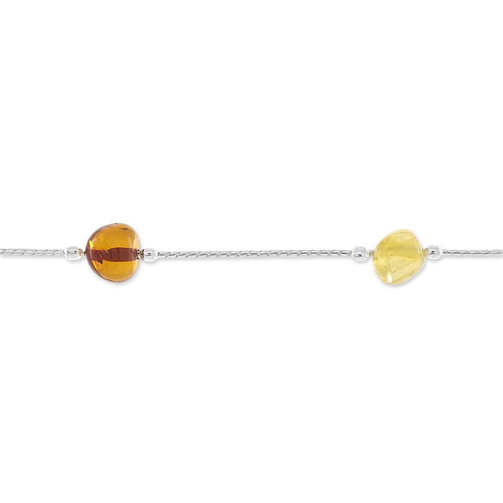 Bracelet Argent Et Ambre - Spannringe Damen | OROVIVO