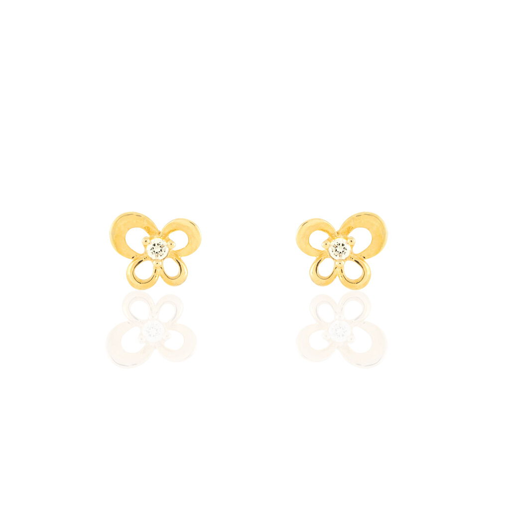 Damen Ohrstecker Gold 375 Zirkonia Schmetterling Eleanor