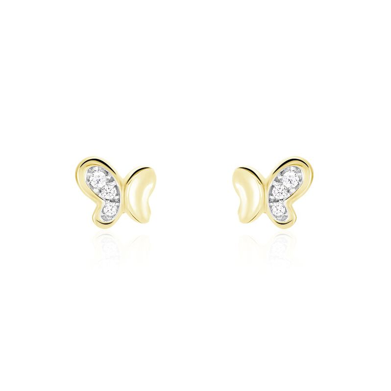 Boucles D'oreilles Or Jaune Puces - Spannringe Damen | OROVIVO