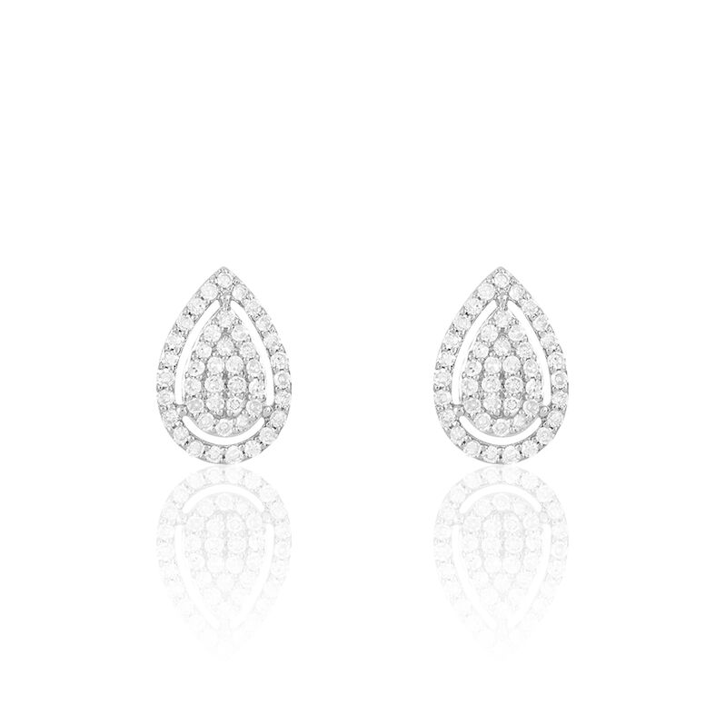 Boucles D'oreilles Puces Izia Or Weiss - Spannringe Damen | OROVIVO