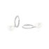 Sydney Damen Creolen Silber 925 Zuchtperle Wei&szlig; 5 ct