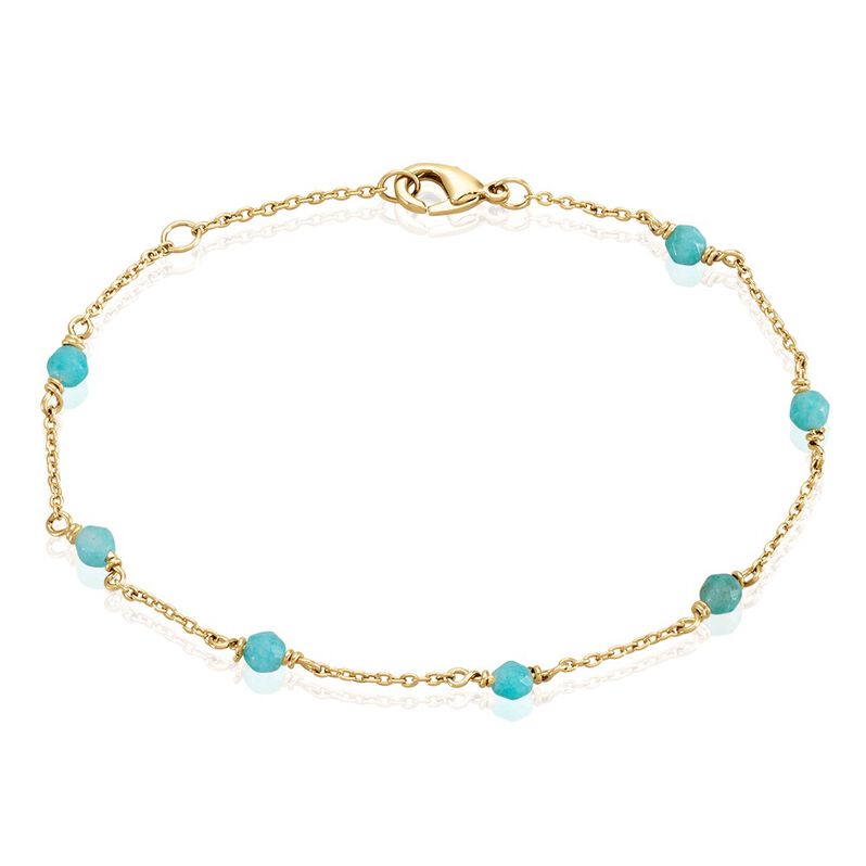 Bracelet Calliope Plaqué Or Doré Amazonite - Spannringe Damen | OROVIVO