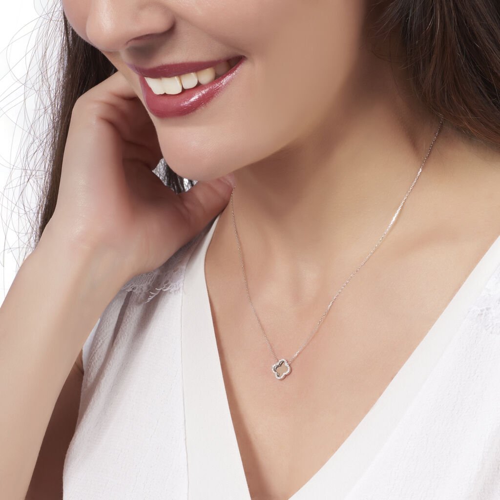 Collier Maylice Or Bicolore Trefle - Spannringe Damen | OROVIVO