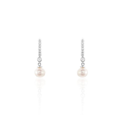Damen Perlenohrringe Silber 925 Zuchtperlen - Ohrhänger Damen | OROVIVO