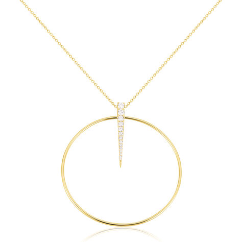 Damen Halskette Silber 925 Vergoldet Zirkonia - Halsketten Damen | OROVIVO