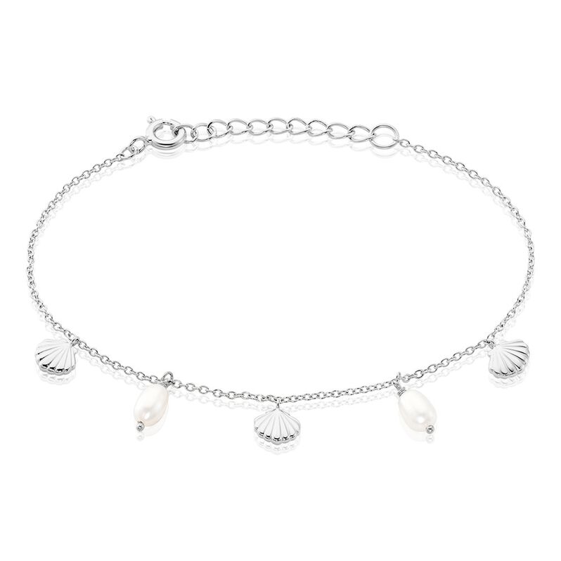 Bracelet Shehla Argent Weiss Perle De Culture - Spannringe Damen | OROVIVO