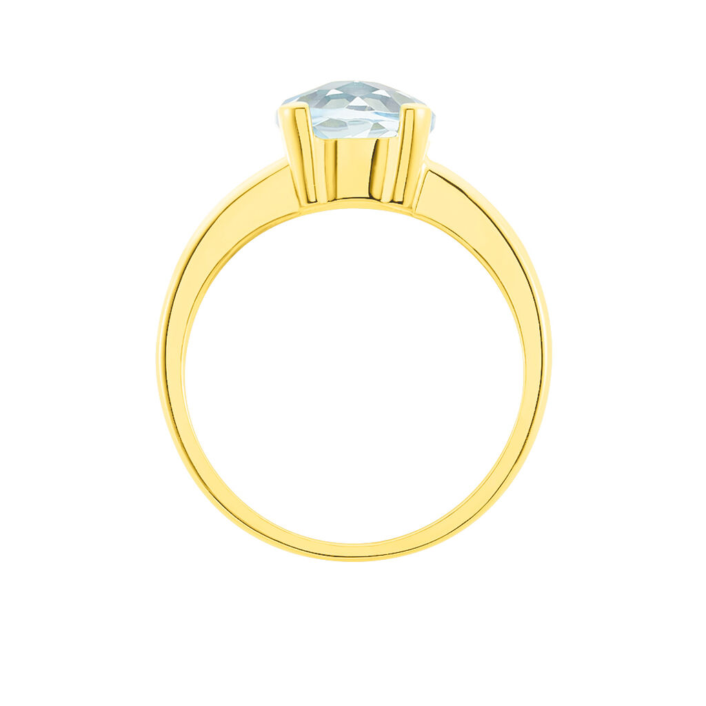 BAGA Damen Ring Gold 375 (9 Karat) Topas Blau 0,37 ct