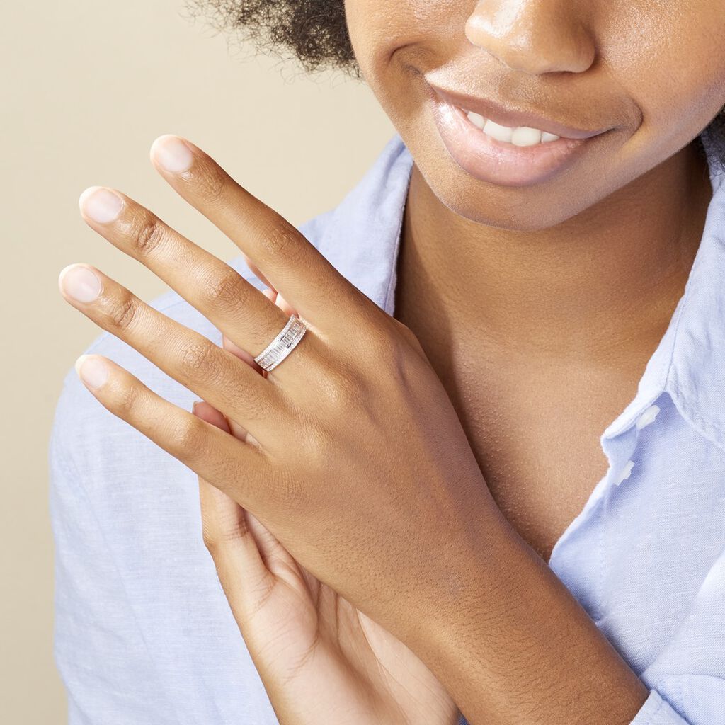 Bague Eugenie Or Blanc Diamant - Spannringe Damen | OROVIVO