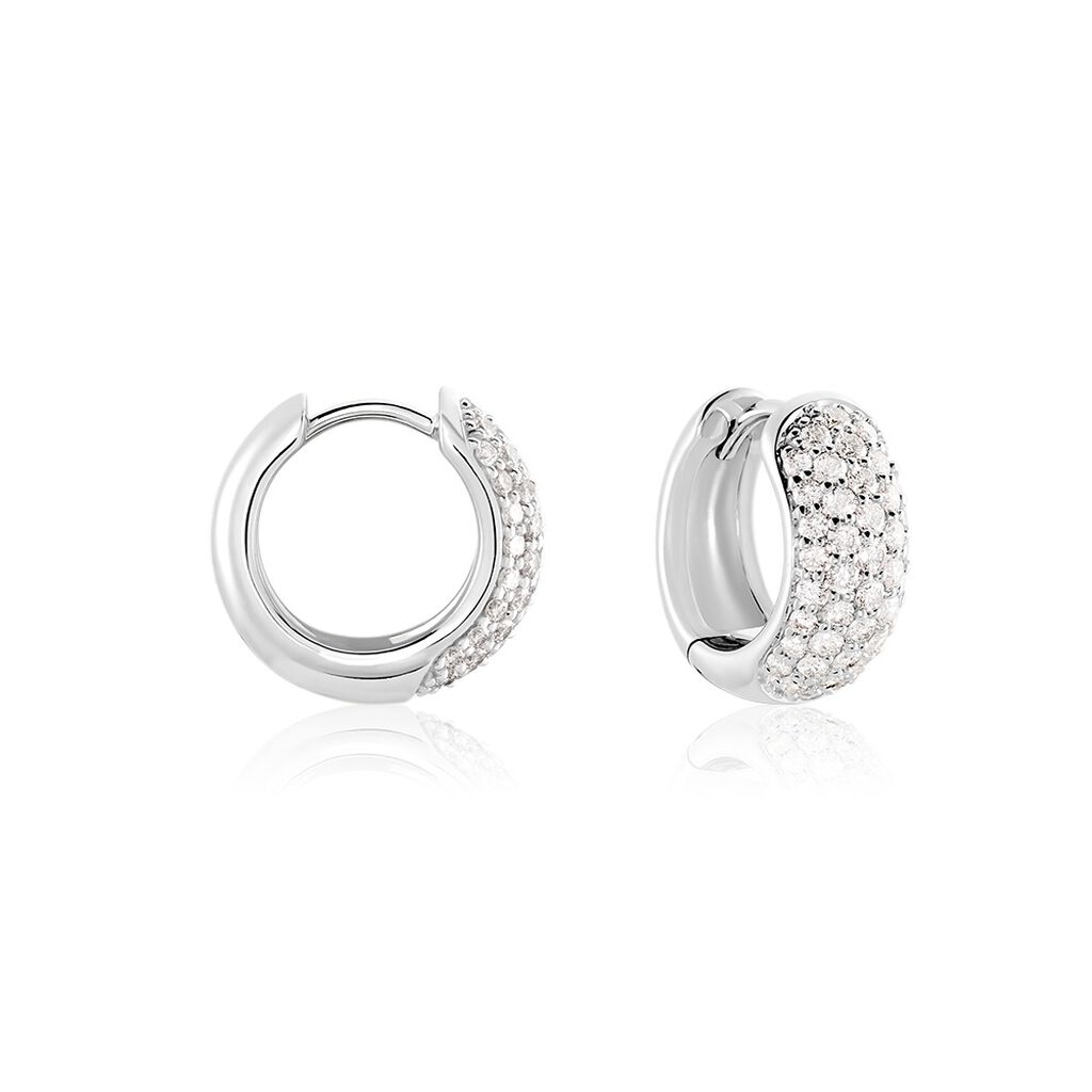  Creolen Weißgold 585 Diamant 0,72ct Brandice 9,00mm  - Creolen  | OROVIVO