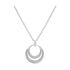 Damen Collier Silber 925 Zirkonia Wei&szlig; Kreis