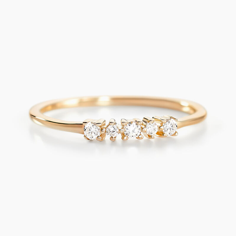 Alliance Matleena Or Jaune Diamant Synthétique - Spannringe Damen | OROVIVO