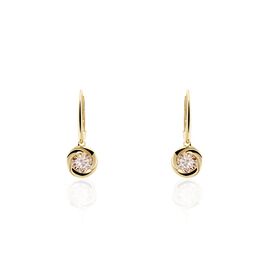 Damen Ohrhänger Silber 925 Vergoldet Zirkonia Blume - Ohrhänger Damen | OROVIVO