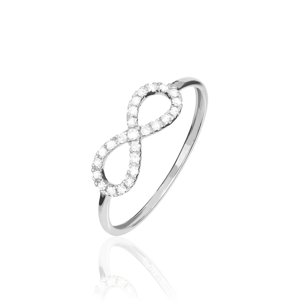 Bague Infini Empierre Or Blanc Diamant - Spannringe Damen | OROVIVO